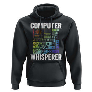 Computer Technician Hoodie Computer Whisperer IT Tech Support Devices TS11 Black Print Your Wear