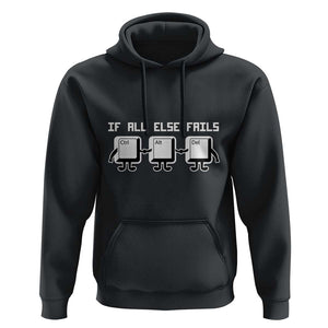 Funny Developer Hoodie If All Else Fails Ctrl Alt Del Keyboard Computer TS11 Black Print Your Wear