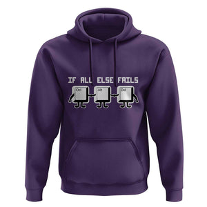 Funny Developer Hoodie If All Else Fails Ctrl Alt Del Keyboard Computer TS11 Purple Print Your Wear