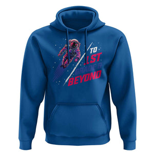 Back To School Space Hoodie To First Grade And Beyond Astronaut TS11 Royal Blue Print Your Wear