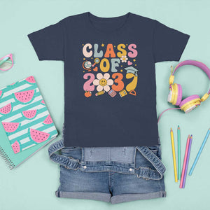 Class Of 2037 T Shirt For Kid Back To School Retro Groove Flower Pencil Apple TS11 Navy Print Your Wear