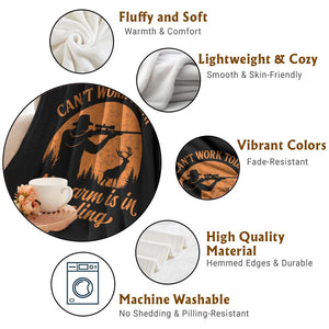 Cant Work Today My Arm Is In A Sling Throw Blanket Funny Deer Hunting TS11 Print Your Wear