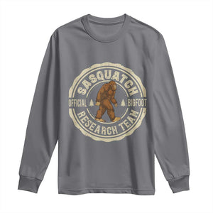 Funny Bigfoot Research Team Long Sleeve Shirt Retro Official Sasquatch Forest Stroll TS11 Charcoal Print Your Wear