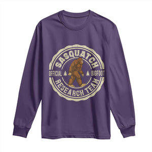 Funny Bigfoot Research Team Long Sleeve Shirt Retro Official Sasquatch Forest Stroll TS11 Purple Print Your Wear
