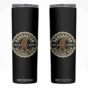 Funny Bigfoot Research Team Skinny Tumbler Retro Official Sasquatch Forest Stroll TS11 Black Print Your Wear