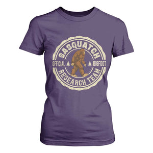 Funny Bigfoot Research Team T Shirt For Women Retro Official Sasquatch Forest Stroll TS11 Purple Print Your Wear