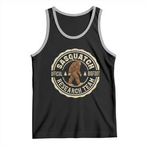 Funny Bigfoot Research Team Tank Top Retro Official Sasquatch Forest Stroll TS11 Black Athletic Heather Print Your Wear