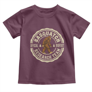 Funny Bigfoot Research Team Toddler T Shirt Retro Official Sasquatch Forest Stroll TS11 Maroon Print Your Wear