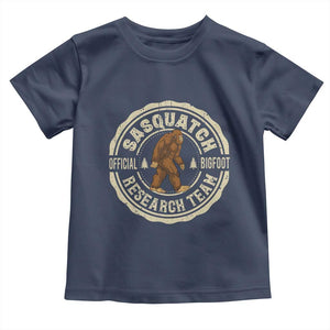Funny Bigfoot Research Team Toddler T Shirt Retro Official Sasquatch Forest Stroll TS11 Navy Print Your Wear