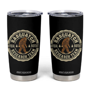 Funny Bigfoot Research Team Tumbler Cup Retro Official Sasquatch Forest Stroll TS11 Black Print Your Wear