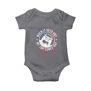 Funny When It Gets Hot My Top Comes Out Baby Onesie Off Road Car American Flag TS11 Charcoal Print Your Wear