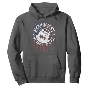 Funny When It Gets Hot My Top Comes Out Hoodie Off Road Car American Flag TS11 Dark Heather Print Your Wear