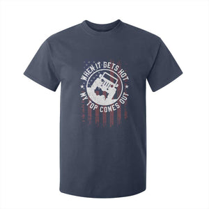 Funny When It Gets Hot My Top Comes Out T Shirt For Kid Off Road Car American Flag TS11 Navy Print Your Wear