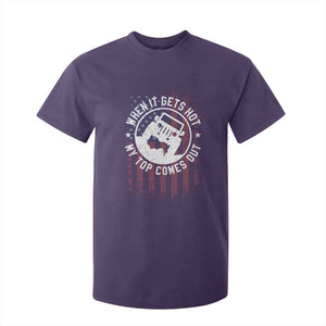 Funny When It Gets Hot My Top Comes Out T Shirt For Kid Off Road Car American Flag TS11 Purple Print Your Wear