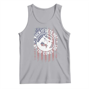 Funny When It Gets Hot My Top Comes Out Tank Top Off Road Car American Flag TS11 Athletic Heather Print Your Wear