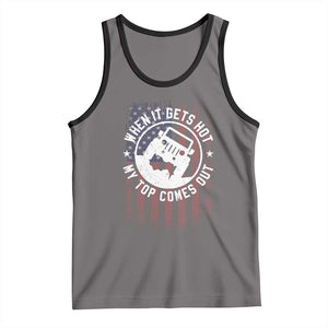 Funny When It Gets Hot My Top Comes Out Tank Top Off Road Car American Flag TS11 Deep Heather Black Print Your Wear