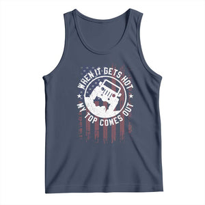 Funny When It Gets Hot My Top Comes Out Tank Top Off Road Car American Flag TS11 Navy Print Your Wear
