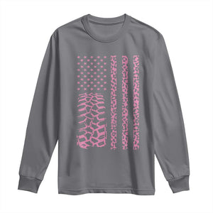 Off Road Car Wheel Pink Leopard Print American Flag Long Sleeve Shirt TS11 Charcoal Print Your Wear
