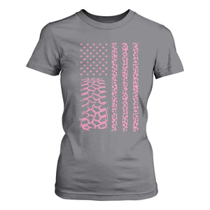 Off Road Car Wheel Pink Leopard Print American Flag T Shirt For Women TS11 Charcoal Print Your Wear