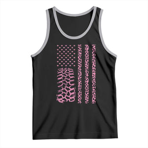 Off Road Car Wheel Pink Leopard Print American Flag Tank Top TS11 Black Athletic Heather Print Your Wear