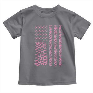 Off Road Car Wheel Pink Leopard Print American Flag Toddler T Shirt TS11 Charcoal Print Your Wear