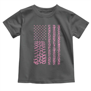 Off Road Car Wheel Pink Leopard Print American Flag Toddler T Shirt TS11 Dark Heather Print Your Wear