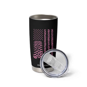 Off Road Car Wheel Pink Leopard Print American Flag Tumbler Cup TS11 Print Your Wear