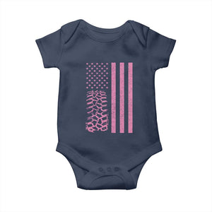 Off Road Car Wheel Vintage Pink American Flag Baby Onesie TS11 Navy Print Your Wear