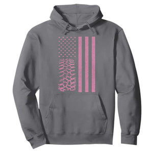 Off Road Car Wheel Vintage Pink American Flag Hoodie TS11 Charcoal Print Your Wear