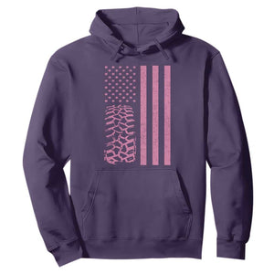 Off Road Car Wheel Vintage Pink American Flag Hoodie TS11 Purple Print Your Wear