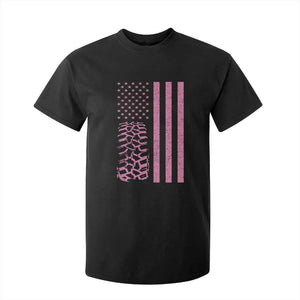 Off Road Car Wheel Vintage Pink American Flag T Shirt For Kid TS11 Black Print Your Wear