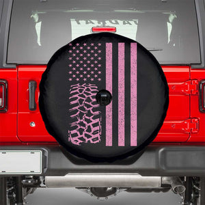 Off Road Car Wheel Vintage Pink American Flag Spare Tire Cover TS11 Black Print Your Wear