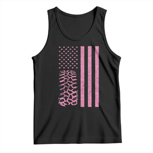 Off Road Car Wheel Vintage Pink American Flag Tank Top TS11 Black Print Your Wear