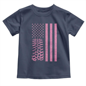 Off Road Car Wheel Vintage Pink American Flag Toddler T Shirt TS11 Navy Print Your Wear