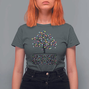 Happy Dot Day T Shirt For Women Each Dot Matters Colorful Dots Tree TS11 Dark Heather Print Your Wear