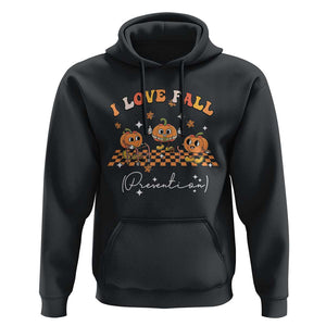 Funny Fall Physical Therapy Hoodie I Love Fall Prevention Retro Groove Pumpkin TS11 Black Print Your Wear
