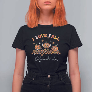 Funny Fall Physical Therapy T Shirt For Women I Love Fall Prevention Retro Groove Pumpkin TS11 Black Print Your Wear