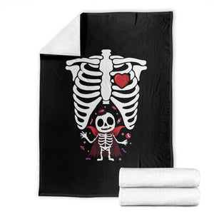 Pregnancy Announcement Throw Blanket Halloween Vampire Skeleton Monster Baby Pregnant Candy TS11 Black Print Your Wear