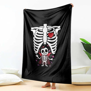 Pregnancy Announcement Throw Blanket Halloween Vampire Skeleton Monster Baby Pregnant Candy TS11 Print Your Wear