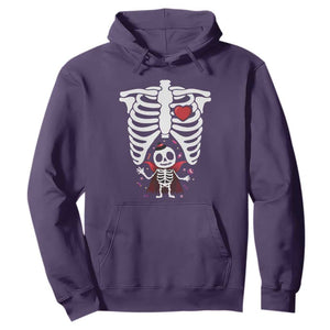 Pregnancy Announcement Hoodie Halloween Vampire Skeleton Monster Baby Pregnant Candy TS11 Purple Print Your Wear