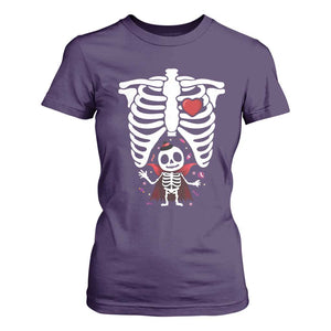Pregnancy Announcement T Shirt For Women Halloween Vampire Skeleton Monster Baby Pregnant Candy TS11 Purple Print Your Wear