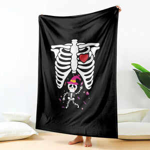 Pregnancy Announcement Throw Blanket Halloween Witch Skeleton Monster Baby Pregnant Candy TS11 Print Your Wear