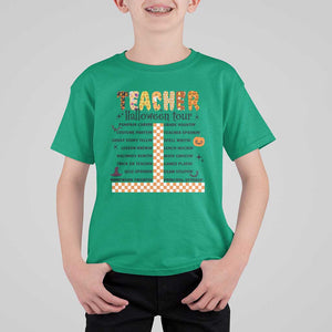 Funny Teacher Halloween Tour T Shirt For Kid Spooky Teacher Activities Pumpkin Witch Hat Bat TS11 Irish Green Print Your Wear