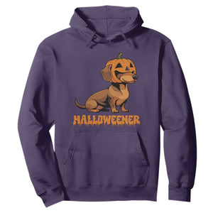 Funny Halloween Dachshund Hoodie Halloweener Pumpkin Wiener Dog TS11 Purple Print Your Wear