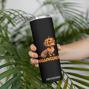 Funny Halloween Dachshund Skinny Tumbler Halloweener Pumpkin Wiener Dog TS11 Print Your Wear