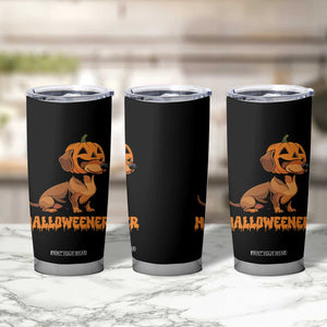 Funny Halloween Dachshund Tumbler Cup Halloweener Pumpkin Wiener Dog TS11 Print Your Wear