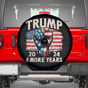 Trump Supporter Spare Tire Cover Trump 2024 Four More Years American Flag Hand Fist TS11 Black Print Your Wear