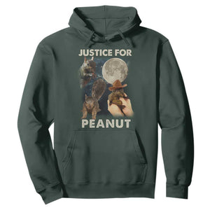 Justice For Peanut The Squirrel 2024 Moon Hoodie TS11 Dark Forest Green Print Your Wear