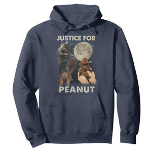 Justice For Peanut The Squirrel 2024 Moon Hoodie TS11 Navy Print Your Wear