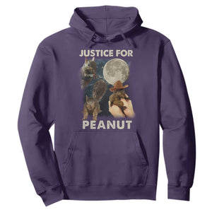 Justice For Peanut The Squirrel 2024 Moon Hoodie TS11 Purple Print Your Wear